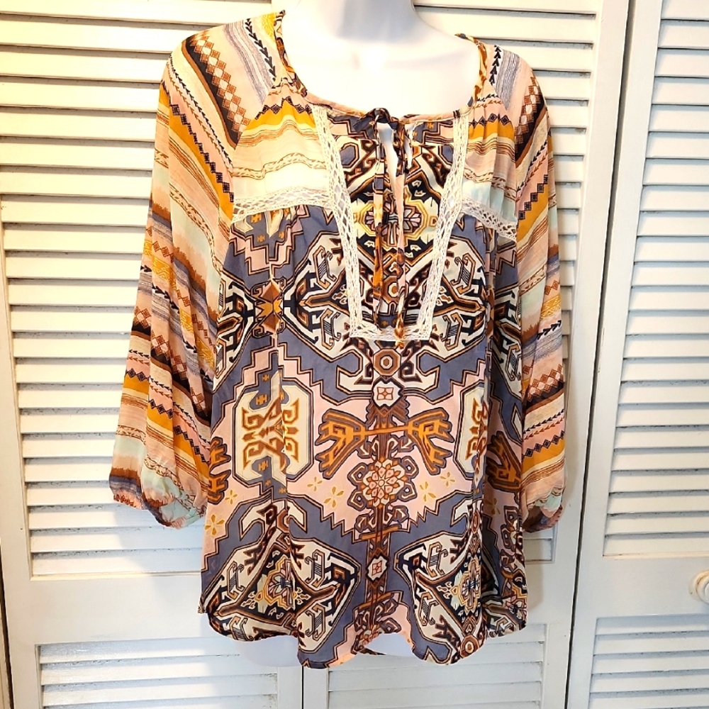 Bohemian Multicolor Women's Top